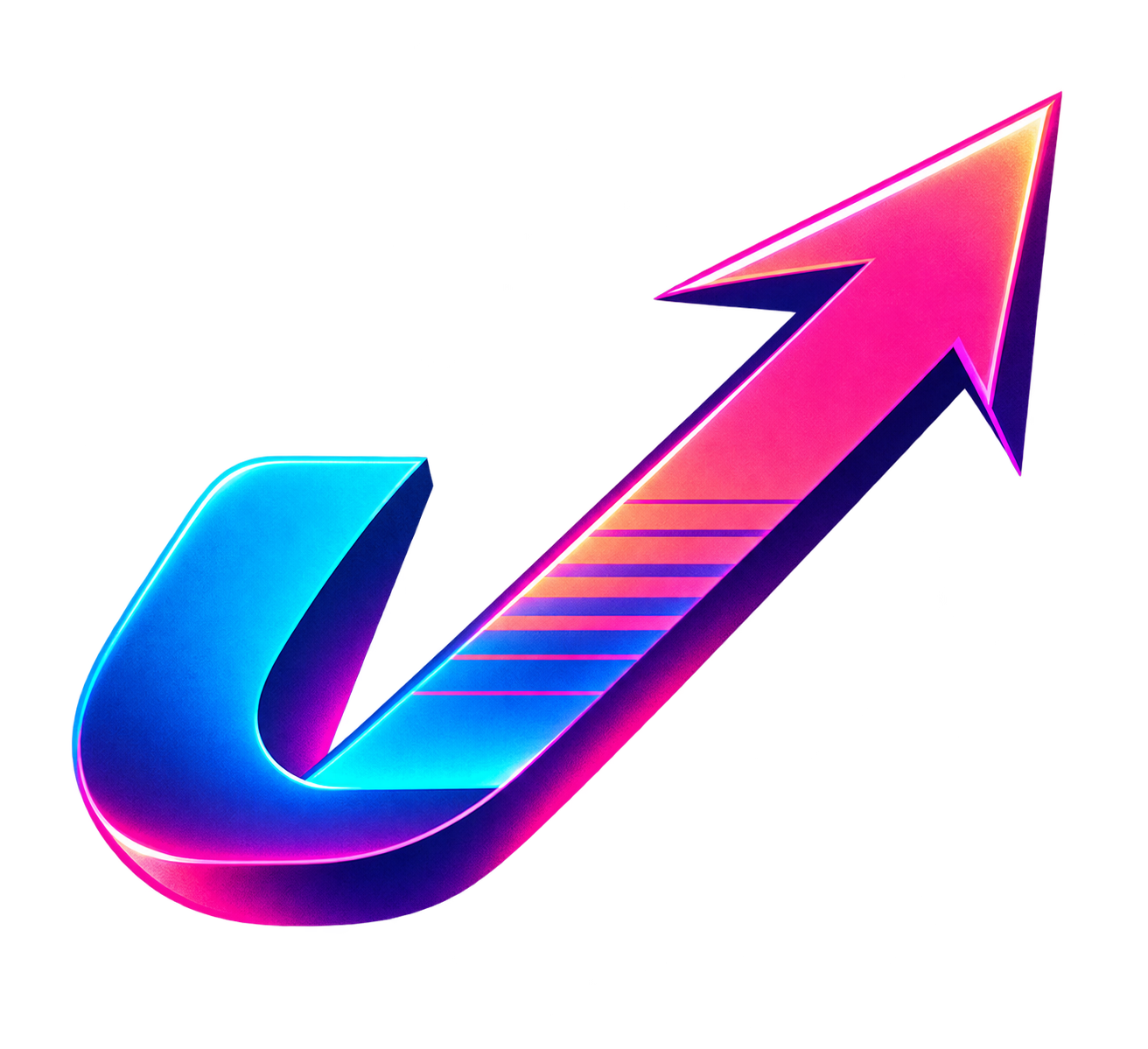 Upular rising arrow mark
